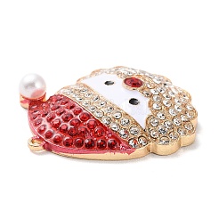 Рождественские подвески из цинкового сплава со стразами&nbsp;LS-PALLOY-K008-01E-KCG