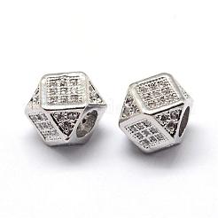 Стойки обшивки латунь кубического циркония бусы ZIRC-S029-02P