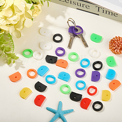 64 шт. 2 стиля ПВХ пластиковый нескользящий водонепроницаемый многоразовый чехол для ключей&nbsp;AJEW-SP0002-73