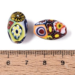 Handgefertigte ovale Millefiori-Glasperlen&nbsp;LA-N001-03B