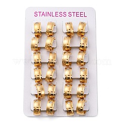 Серьги-кольца из нержавеющей стали 304 с эффектом полировки из кубического циркония EJEW-M001-24G