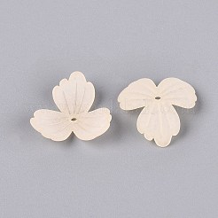 つや消しアクリルビーズキャップ  花  パパイヤホイップ  9~27x9~28x2.5~14mm  穴：1.4~2mm  約1046個/500g&nbsp;KY-Q004-08G