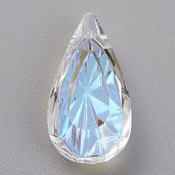 Подвески из тисненого стекла со стразами GLAA-J101-06B-001SI