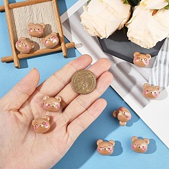 10шт непрозрачные акриловые бусины с принтом&nbsp;OACR-YW0003-17