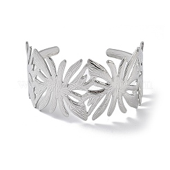 Браслеты-манжеты из нержавеющей стали 304 для женщин&nbsp;BJEW-Z078-22P