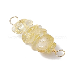 10 шт. 5 стиля созвездие натуральный гранат и розовый кварц и тигровый глаз и аметист и клубничный кварц медная проволока обернутые чип-бусины соединительные подвески PALLOY-JF02905-11