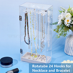Вращающиеся акриловые подвесные органайзеры для хранения ожерелий ODIS-WH0079-025