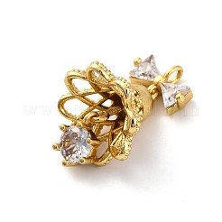 Реечное покрытие латунь с подвесками из кубического циркония KK-Q010-08G