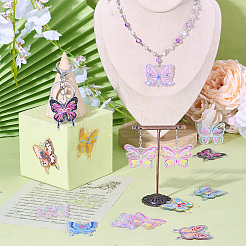 Набор для изготовления висячих сережек-бабочек своими руками&nbsp;DIY-TA0006-34