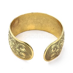 Браслет из сплава с широкой открытой манжетой для женщин&nbsp;BJEW-G662-01B-AG