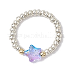 Стеклянные бусинки стрейч-кольца RJEW-JR00822