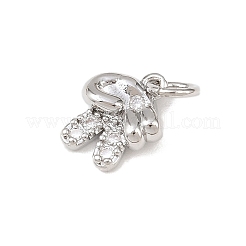 Латунные микропаве прозрачные подвески с фианитом&nbsp;KK-P339-19P
