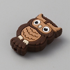 Сова пищевые экологически чистые силиконовые бусины&nbsp;LS-SIL-WH0019-26E