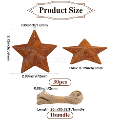 Звездная ржавчина железо большие подвески&nbsp;IFIN-GF0001-09B