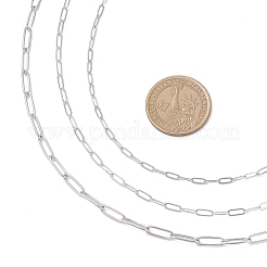 Однослойные ожерелья из латуни и нержавеющей стали 304 в виде скрепок для женщин NJEW-JN05484