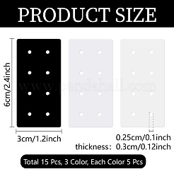 15 шт. 3-х цветные акриловые органайзеры для сережек&nbsp;EDIS-WH20015-004