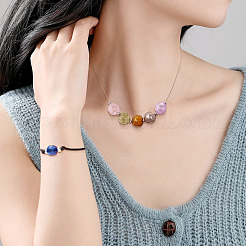 7шт 7 цвета прозрачные стеклянные бусины&nbsp;GLAA-TA0002-90A