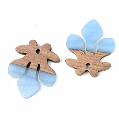 Подвески из непрозрачной смолы и ореха&nbsp;RESI-S389-051B-C01