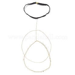 Латунные двухслойные звездообразные кисточки цепи для бедер и ног AJEW-AN00639