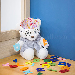 30 шт. 5-х цветная мини-соломенная шляпа для кукольных декоративных аксессуаров&nbsp;DIY-BC0014-20