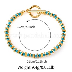 Браслеты из синтетической бирюзы и латунных бусин для женщин&nbsp;XC1263