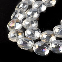Прозрачные гальванические стеклянные бусины EGLA-P049-01A-AB01