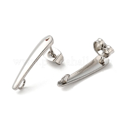 Accesorios para pendientes de botón de acero inoxidable 304 resistentes al deslustre&nbsp;STAS-Z051-01P