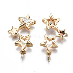 Латунная микропаве из прозрачного кубического циркония KK-S356-331-NF