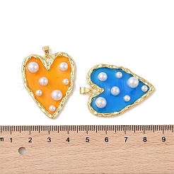 Подвески из латуни и эпоксидной смолы с покрытием стойки KK-Z047-06G-01-RS