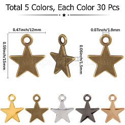 150 шт. 5 цвета подвески из сплава в тибетском стиле&nbsp;FIND-SC0016-24