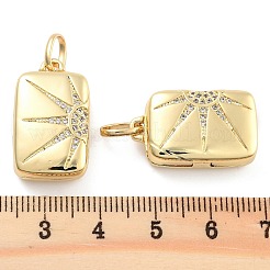 Подвески из латуни с прозрачным фианитом KK-U009-11B-G