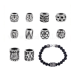 10 шт. 10 стиля 304 нержавеющая сталь европейские бусины STAS-PH0006-73