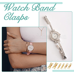 12 шт. 3 стиля экологически чистых латунных застежек для часового ремешка KK-DC0003-98