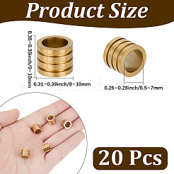 20 pz 304 perline europee in acciaio inossidabile&nbsp;STAS-BBC0009-81G