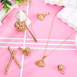 6 шт. 3 стиля подвески из нержавеющей стали 304 с вакуумным покрытием PVD&nbsp;STAS-TA0003-23