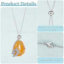 Ожерелье с держателем в виде кристаллической клетки&nbsp;NJEW-AB00035