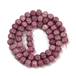 Природные родонит бисер нитей G-Z080-B07-8x6mm