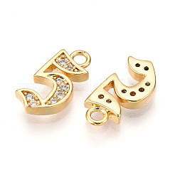 Латунные микро проложить кубического циркония подвески KK-N261-104F-G