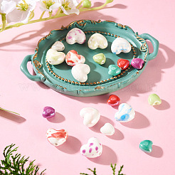 20 pièces de perles en porcelaine faites à la main de 10 couleurs&nbsp;PORC-TA0001-56