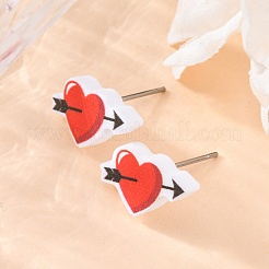 Деревянные серьги-гвоздики EJEW-M063-01A