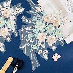 Полиэстер акрил стразы аппликация вышивка АБС пайетки&nbsp;FIND-WH20019-165B-06