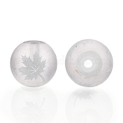 Осенняя тема гальваника прозрачные стеклянные бусины&nbsp;EGLA-S178-01-01G