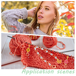 DIY-Strickwerkzeug-Sets mit Bienen- und Gänseblümchenmotiv&nbsp;HJEW-UN00027