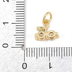Adornos de latón micropavé de circonia cúbica&nbsp;KK-H525-03B-G