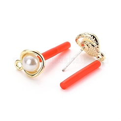 Сплав серьги выводы&nbsp;LS-EJEW-J102-02G