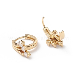 Серьги-кольца с кубическим цирконием EJEW-B014-13G