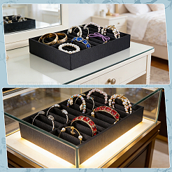 Aufbewahrungstabletts aus Holz für Armbänder mit einem Schlitz&nbsp;AJEW-WH0816-546B