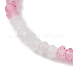 Браслеты-рондели из натуральных окрашенных малайзийских нефритов для женщин&nbsp;BJEW-JB13042-03