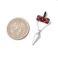 Подвески-глаза из бисера в форме цилиндра&nbsp;PALLOY-MZ00650-04