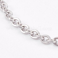 Не тускнеющие ожерелья из нержавеющей стали марки 304&nbsp;NJEW-G270-01P